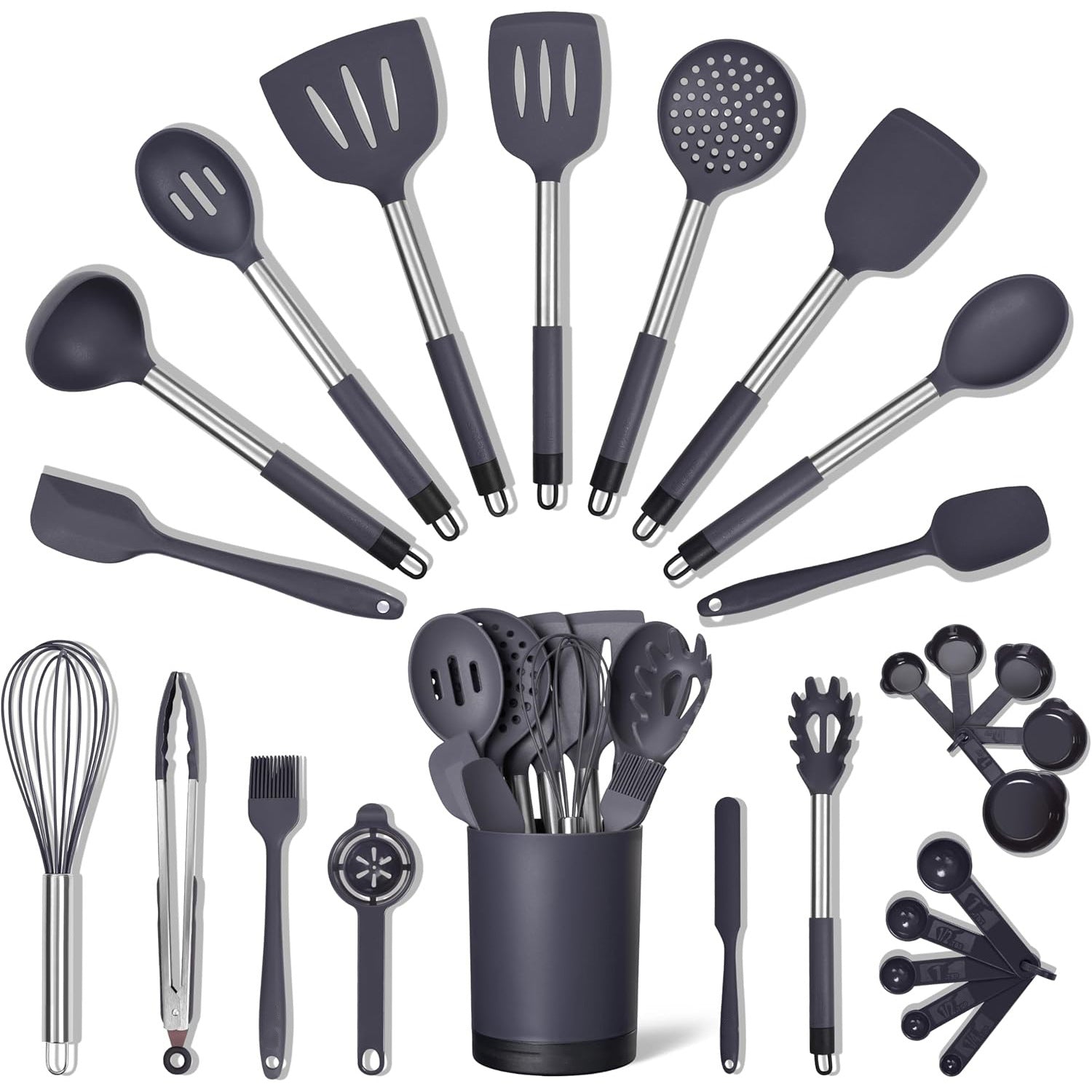 Premium Silicone Kitchen Tool Set - 26 Pieces
