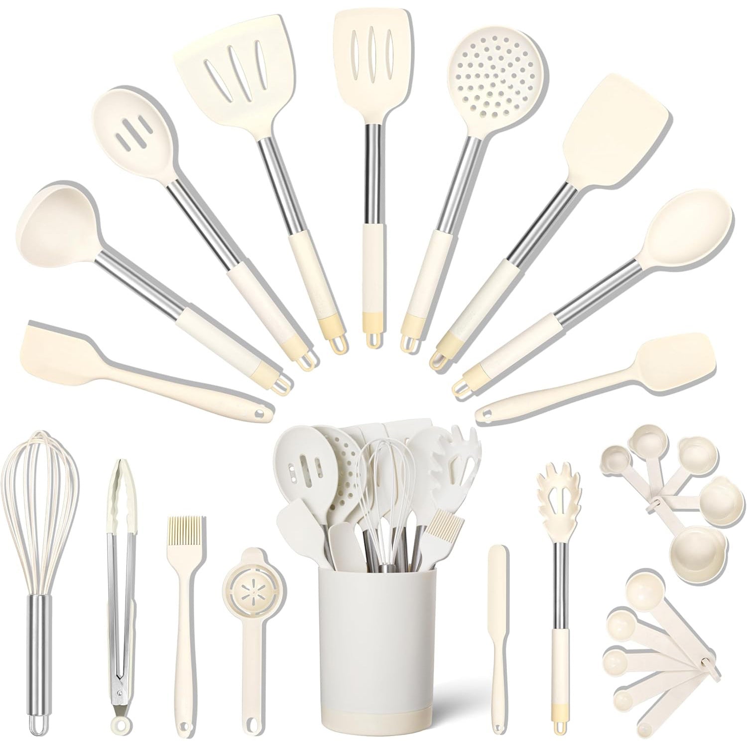 Premium Silicone Kitchen Tool Set - 26 Pieces