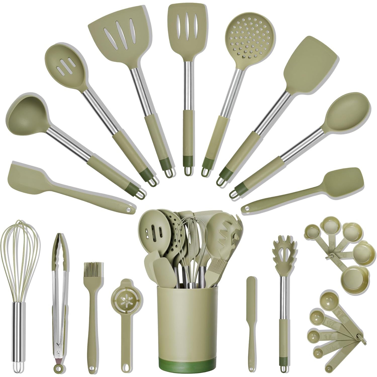 Premium Silicone Kitchen Tool Set - 26 Pieces